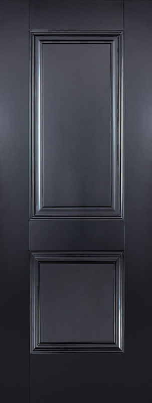 Kensington Two Panel Black Internal Door