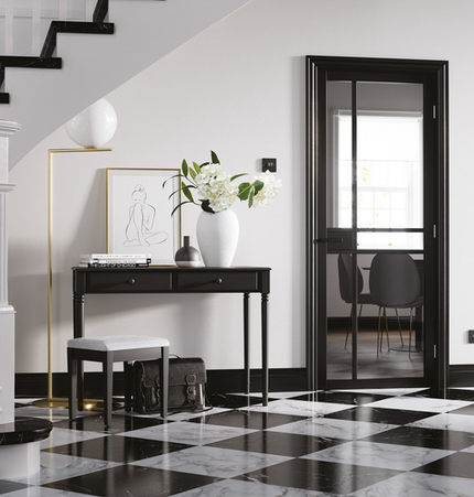 Soho Black Geometric Internal Door