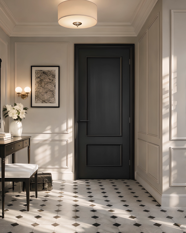 Black Mayfair 2 Panel Internal Door
