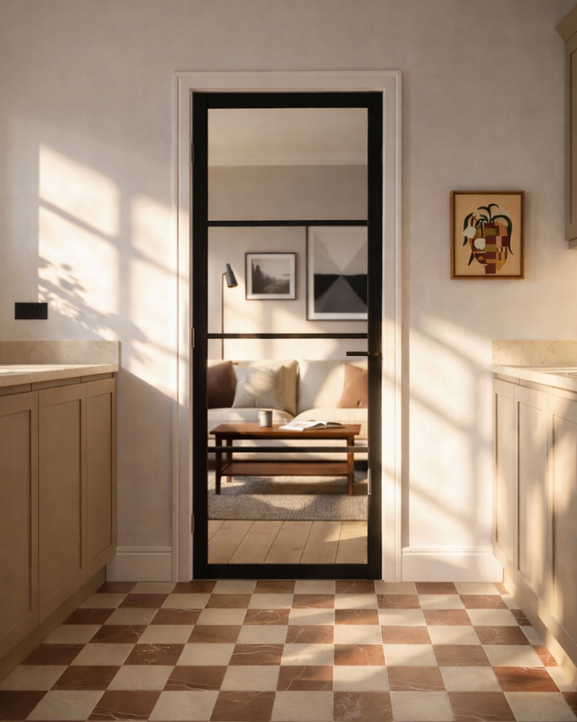 Soho Black 4 Panel Internal Door